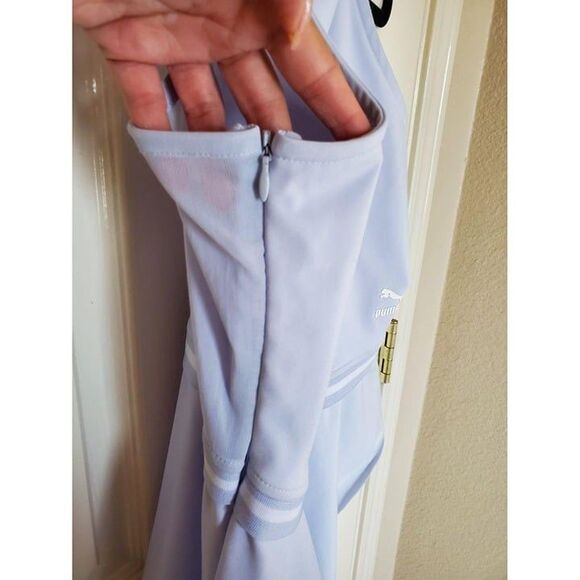 Puma Womens Top Blue M Xtreme Tight Frilled Active Tank  New - Picture 8 of 12